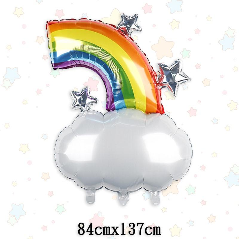 New Cartoon Rainbow Tassel Cloud Aluminum Film Balloons for Children's Day Birthday Party Decoration
