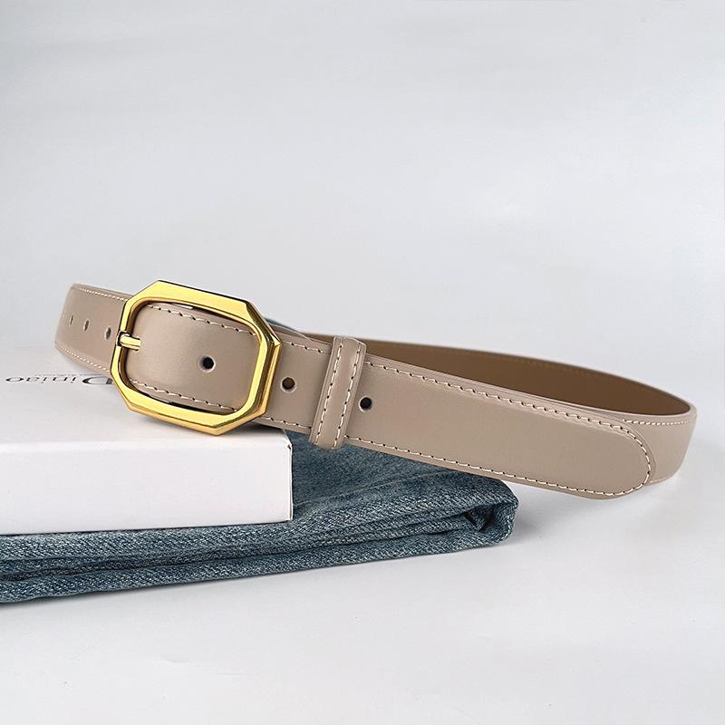 Quatre Saisons Disponible Ceinture en Cuir Véritable pour Femme Cuir Associé à Jeans, Pantalons Décontractés, Jupes, Ceinture pour Femme