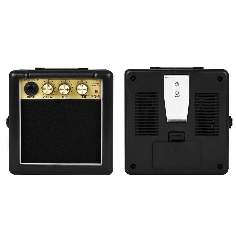 Outdoor Guitar Amp 5W Guitar Amplifier With Back Clip Portable Acoustic Electric Guitar Speaker Musical Instrument Parts