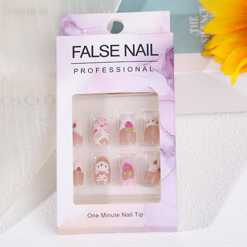 2026 Medium French Star Press-On Nails: Handmade, Detachable, Whitening Manicure
