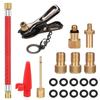 26Pcs Copper Bike Valve Adapter Set Pump Inflator Kit For Bicycle Tires Football Cycling Accessories