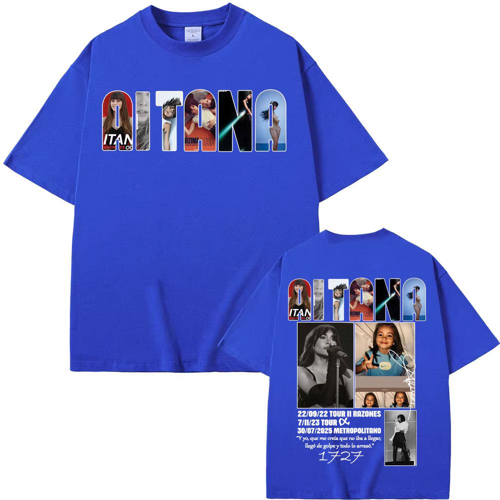 Singer Aitana Music Album Tour 2025 Tshirt Pattern Summer Mens Womens Luxury Fashion Aesthetics Tshirt Cotton Casual Tshirt