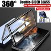 Magnetic Flip Case for OPPO Reno 11F/ 12F/ 8T 5G/ 12 Pro | 2-Sided Glass + Metal Bumper+Full Lens Protective Cover