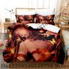 Personality Anime Hu Tao Bedding Set AniThree Piece Bedding Set - Luxury Comforter Set with Queen King Size Including pillowcase