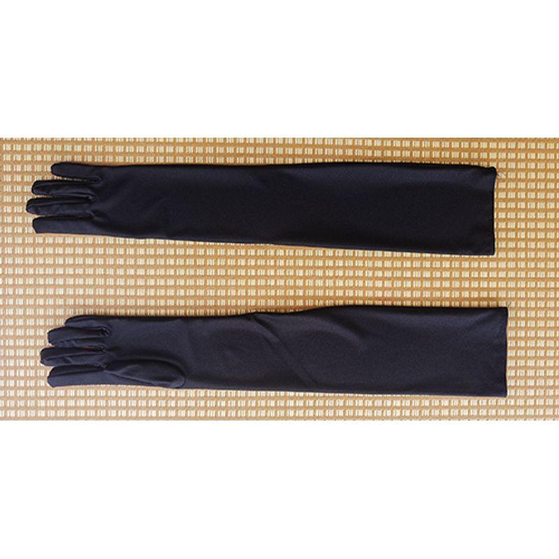 

Удлиненные форменные перчатки двухцветные черно-белые для выступлений, косплея, универсальные Long Gloves (Black)