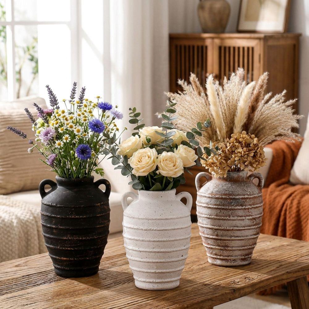 Modern Antique Ceramic Vase Artistic Hydroponic Vase Plant Pot Ornament Home Decor