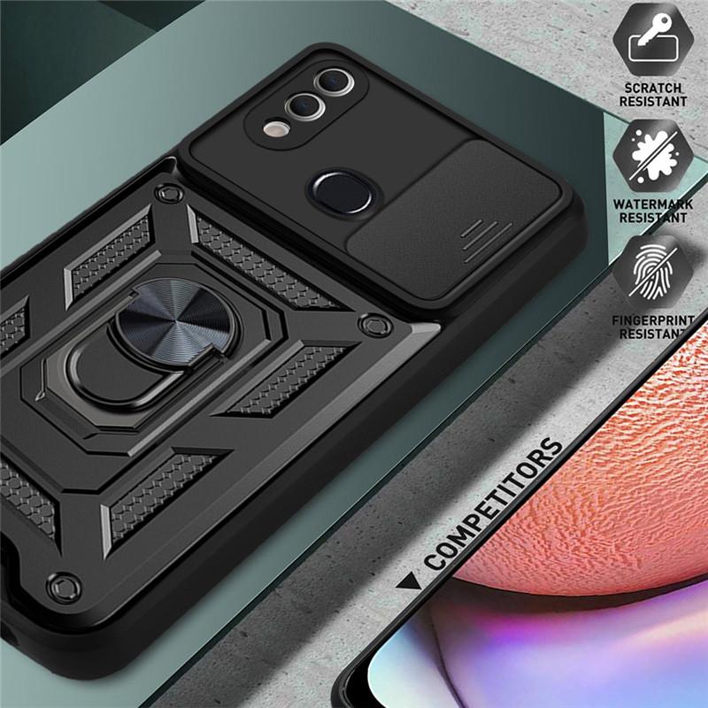 Pro Samsung Galaxy A10S A20S A21S Pouzdro Stojánek magnetický Kroužek do auta Nárazuvzdorné pancéřové pouzdro pro Galaxy A20 A30 Zadní kryt