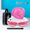 Youyou Antibeschlag HD Wasserdichte Schwimmbrille & Badekappe Set für Damen und Herren - Modischer Augenschutz für Erwachsene.