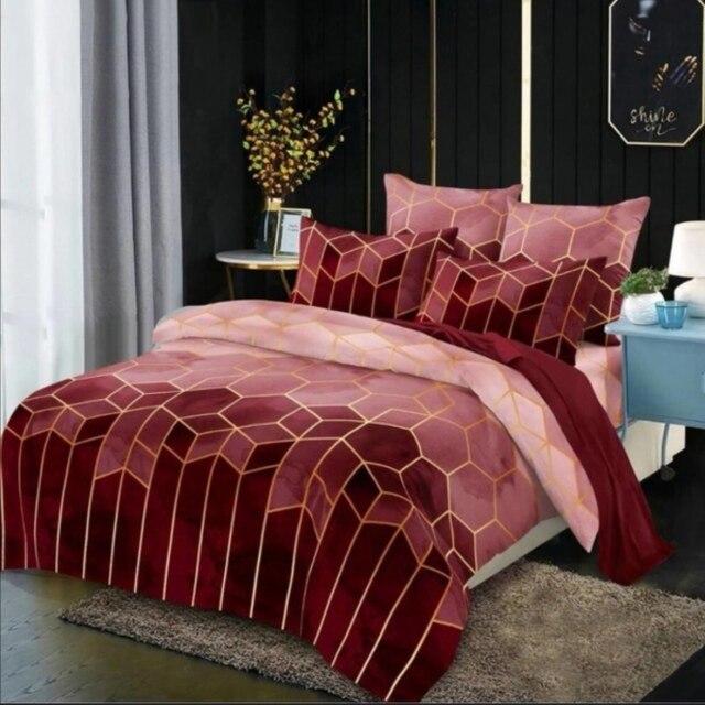 Kemila 2/3pcs Bedding Set Plaids Printing Duvet Cover Sets 1 Quilt Cover + 1/2 Pillowcases US/EU/AU Size Twin Full Queen King