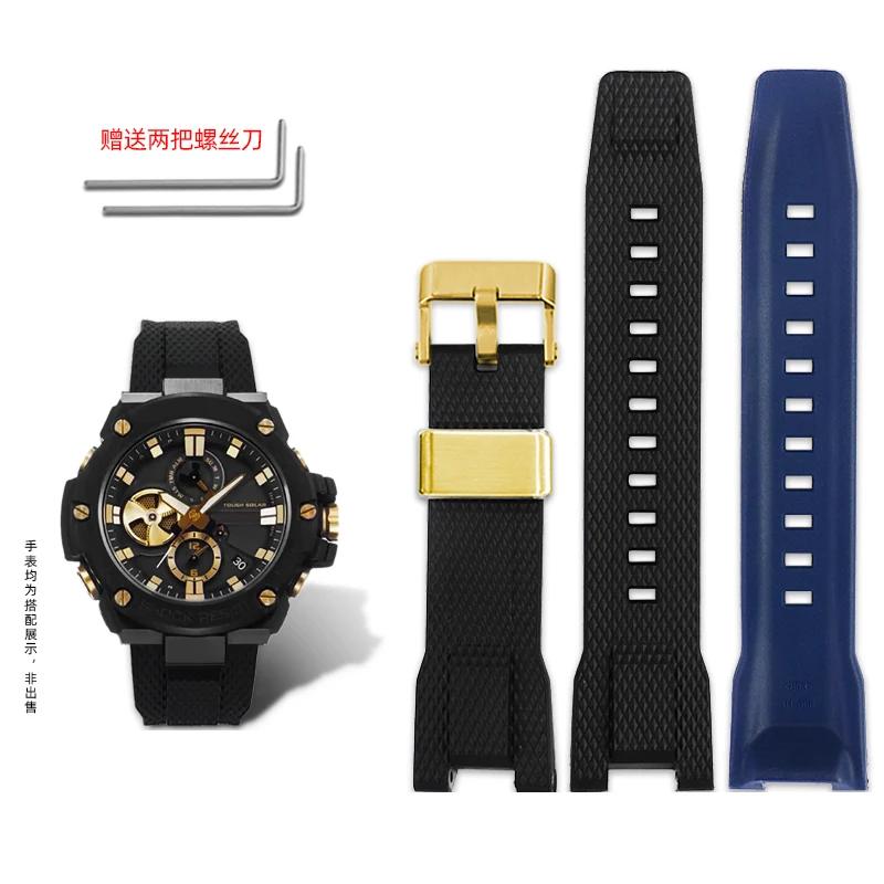 New Resin Silicone Watch Strap for Casio Steel Heart GST-B100/S110/W300/400G GST-W300G Men Women Waterproof Sports Watchband