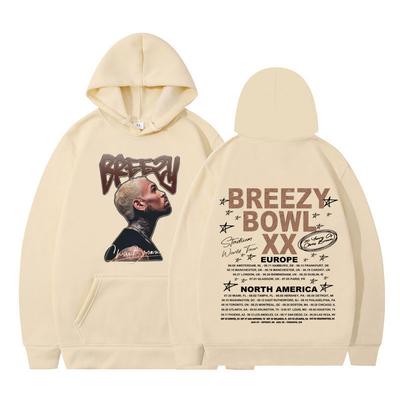 Sudadera con capucha de rapero Chris Brown Breezy Bowl XX Tour 2025 para hombre y mujer, hip hop, gótica, punk, jersey, moda de invierno, sudadera streetwear