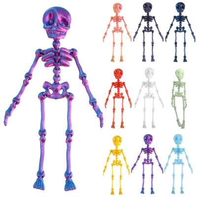 3D Printed Skeleton Articulated Skeleton Figure Collectible Flexible Skeleton Fidget Toy