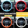 Universal Four Season Thin Silicone Steering Wheel Cover - Anti Slip Wear Resistant Comfortable For Car Black