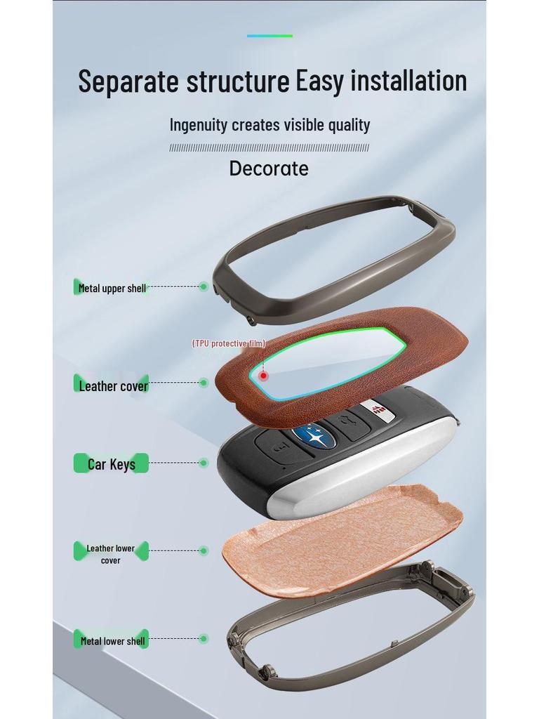 Hochwertiges Schlüsselgehäuse für Subaru: XV, Forester, BRZ, Outback, Legacy, Ascend