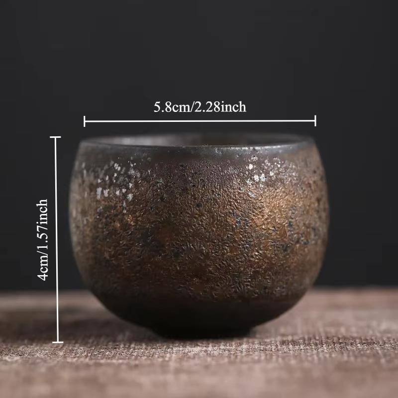 Japanese Style Cup Single Cup Tea Appreciation Cup Retro Japanese Style Stoneware Kung Fu Small Tea Cup Ceramic Teacup Mug Bowl