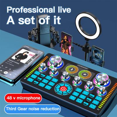 Live Sound Card English Version Compatible with Various Types of Microphones Supports Multi-platform Domestic and Foreign Live Singing