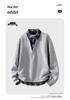 2026 Spring/Autumn Trendy Casual Plaid Hoodie - College Style, Loose Fit, Fake Two-Piece, Long Sleeve