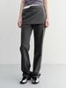 Deonseuteu Skirt Layered Slim Pants_Udpa6B226_Charcoal Gray Stripe