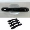 Bright Black Car Front Door Handles Trim 4pcs For Toyota Land Cruiser 2024 2025