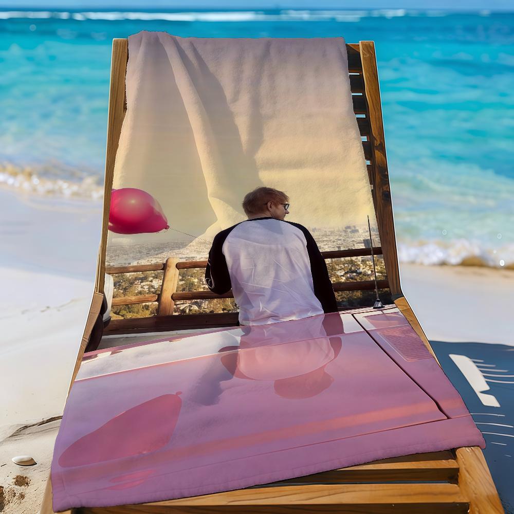 

Singer E-Ed Sheeran Play Towel Sports Quick Dry Travel Camping Gear Sandproof Soft Light Large Beach Towel W40*H60(CM)