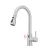 Modern Single Handle Kitchen Faucet Touchless Pull-out Sprayer Brushed Nickel Sensor Commercial Faucet Designed Stainless Steel