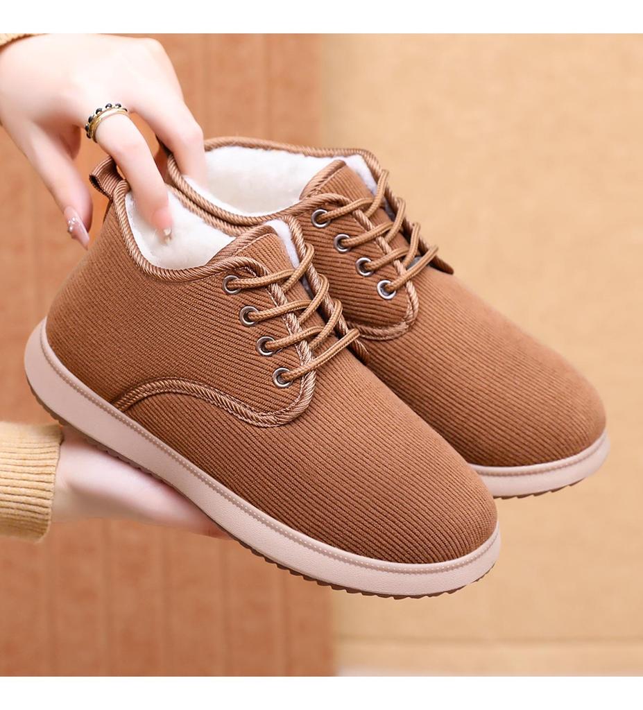 Dam Vinter Varma Ankel Snöstövlar - Mjuk Sula, Bekväma, Lätta, Mångsidig Bomull.