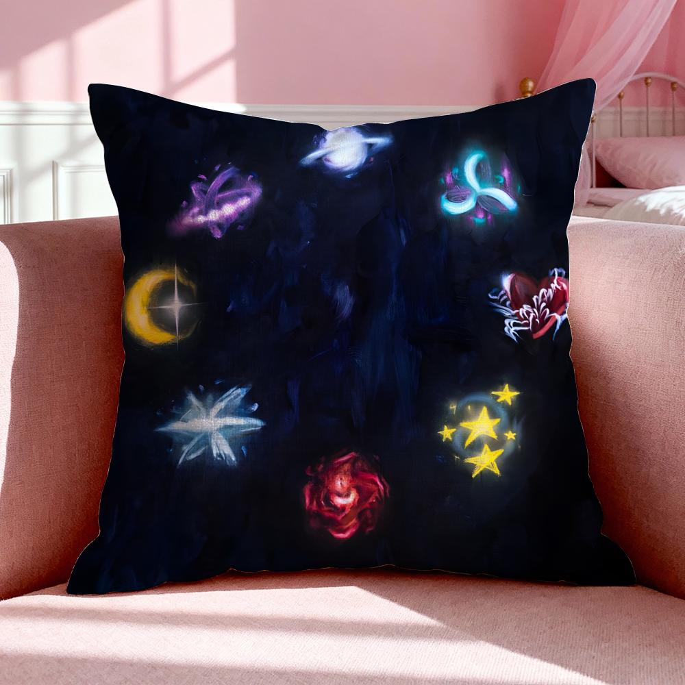 Character SSaiko Sakura Cushion Cover Breathable Linen Pillowcase Summer Odorless EcoFriendly Invisible Zipper Washable