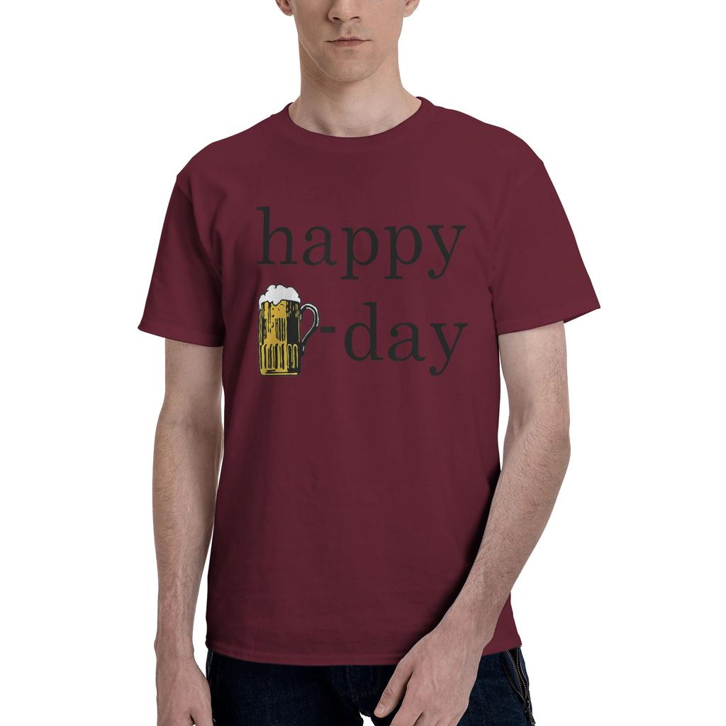 1 Piece Happy Funny Graphic 100 Cotton Tshirt Beer Day Tees Tops For Unisex