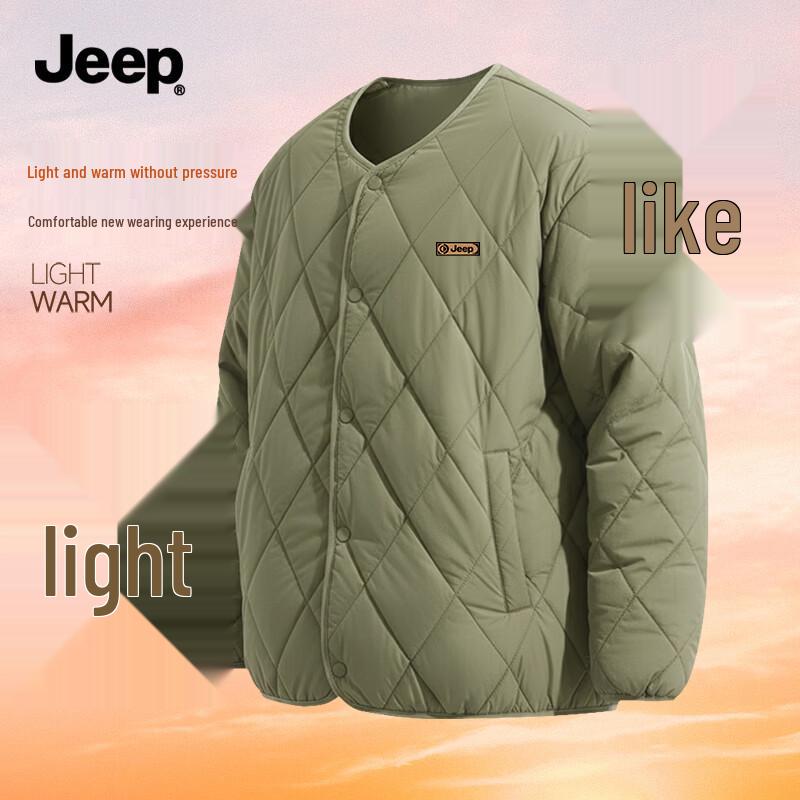 Jeep Men's Loose-fit Drop Shoulder Fleece-Lined Padded Jacket