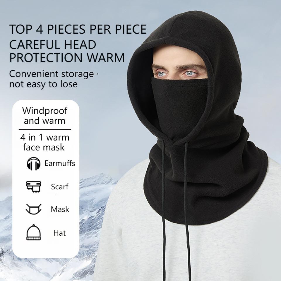 Warm Headgear Fleece Multi-Functional Full Face Protect Against Wind Cold One-Piece Scarf Outdoor Cold-Proof Ski Mask