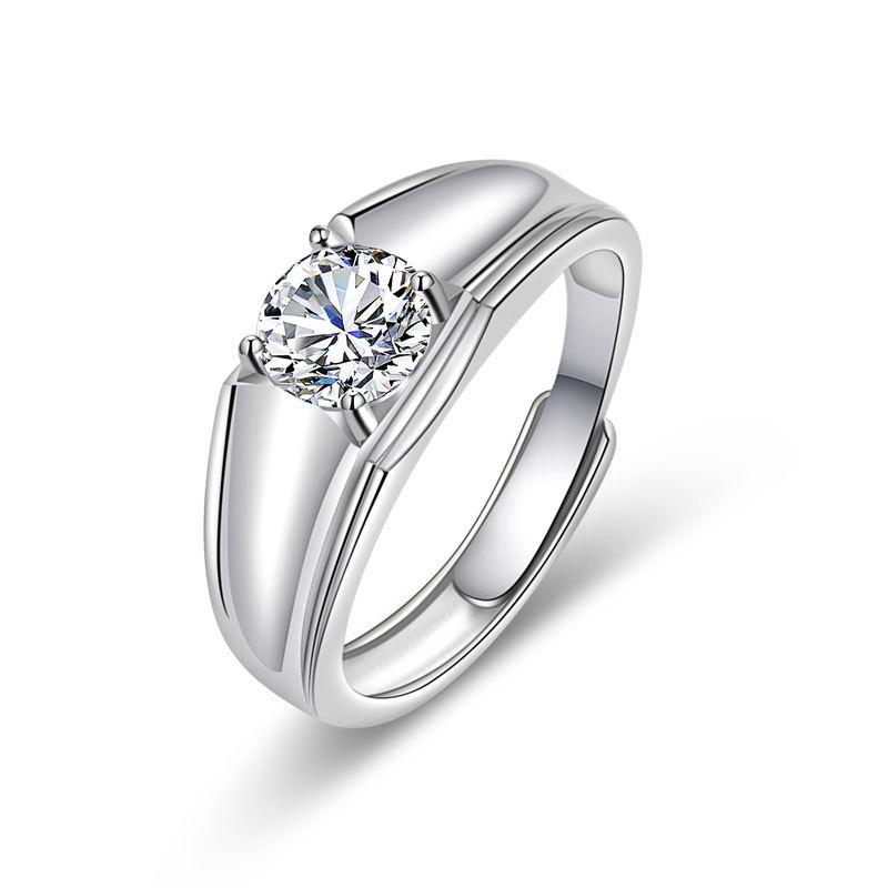 Unique and Personalized Differences with Personalised High-grade Sparkling and Glittering Classic Couple's Ring One Carat Ring Fashion Trends Ring