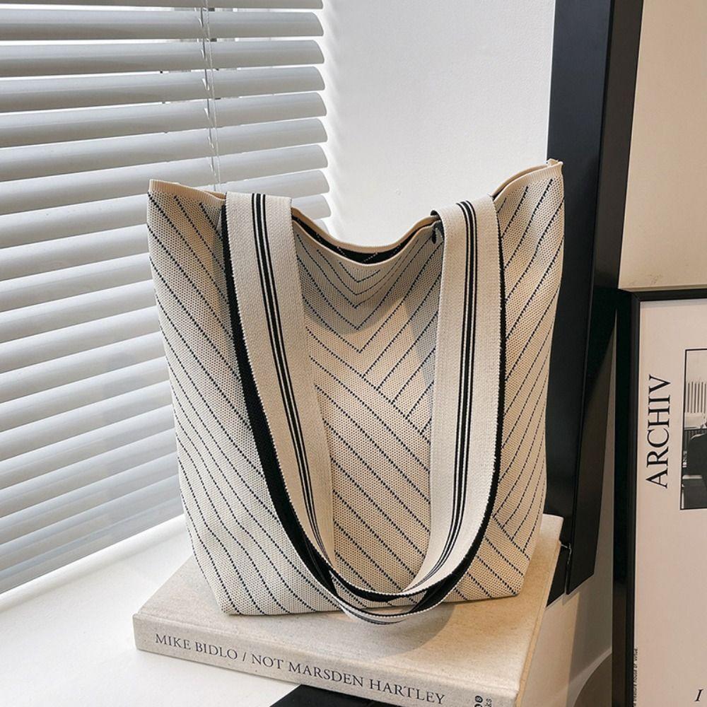 

Mommy Bag Geometric Shoulder Bag Shopping Bag Casual Shoulder Bag Color Blocking Bucket Bag Travel Style D