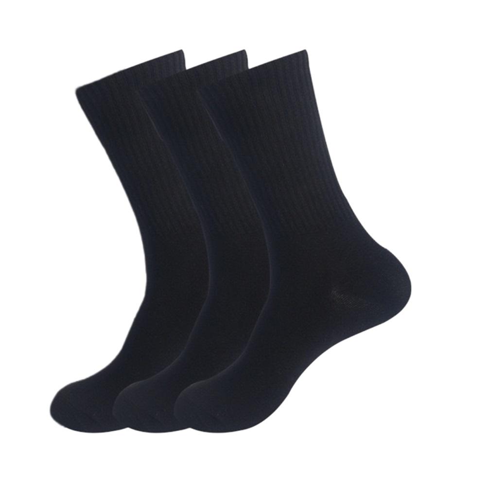 3/6Pairs of Plain Black and White Socks, Simple and Comfortable Mid-Calf Socks, Suitable for Autumn and Winter, Men's  Socks