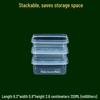 130ml Transparent Small Rectangular Storage Box for Samples and Fresh-Keeping