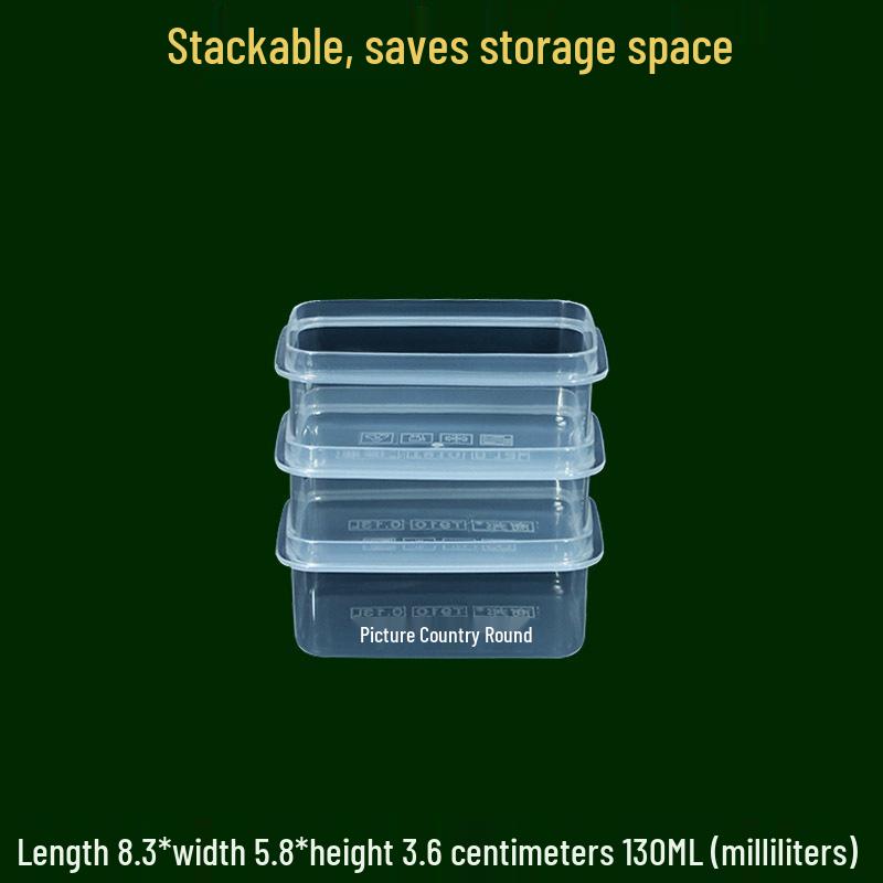 130ml Transparent Small Rectangular Storage Box for Samples and Fresh-Keeping