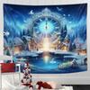 Christmas Tree Tapestry Snowy View Hanging for Party Festival, Bedroom Office Living Room Home Decor, Wall Decoration