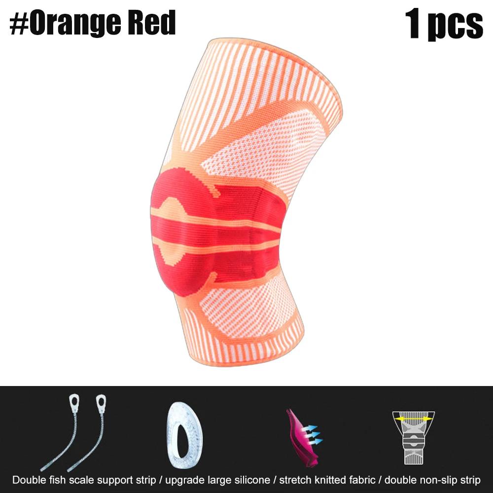 Silicone Full Knee Brace Strap Patella Medial Support Dropshipping Compression Protection Sports Fitness Pads Running Basketball