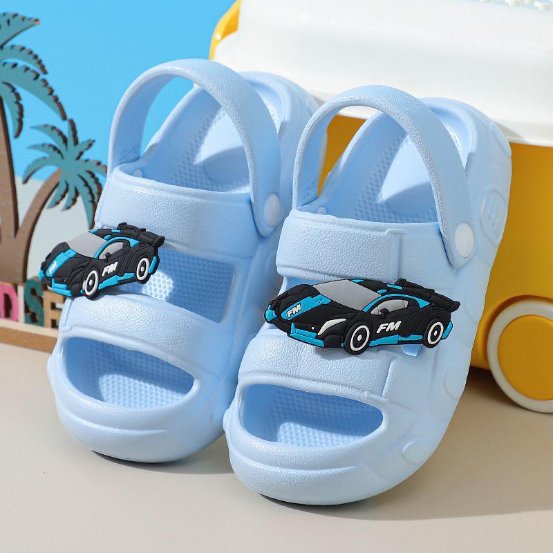 Kids' Military Style EVA Slippers: Boys' Summer Anti-slip, Anti-collision Indoor Sandals for Bathroom and Shower.