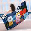 B-Bt-21 Group Cartoon Anime Big Microfiber Beach Towels Quick Dry Towel Sand Beach Towels Pool Towel for Travel Swim Pool Yoga