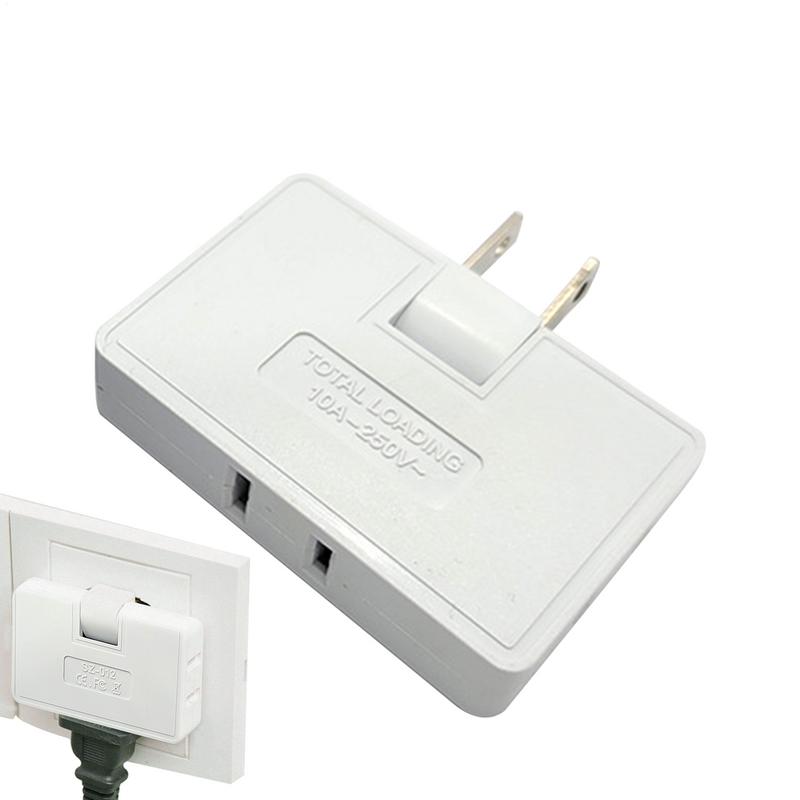 

3 Way Flat Plug Adapter Portable Foldable Travel Converter Socket Flat socket adapter 180 Degree Rotating Wall Outlet Extender CN