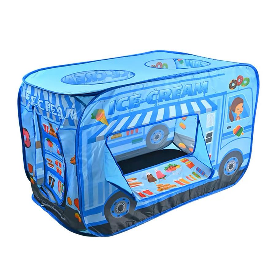 

Pink Ice Cream Vehicle Childs Tent With Interactive Ball Pit For Toddler Play Blue Ice Cream