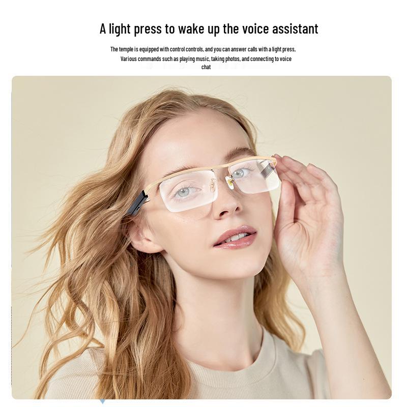 Sleek AI Smart Glasses with Touch Control: Make/Answer Calls & Voice Translation via Bluetooth