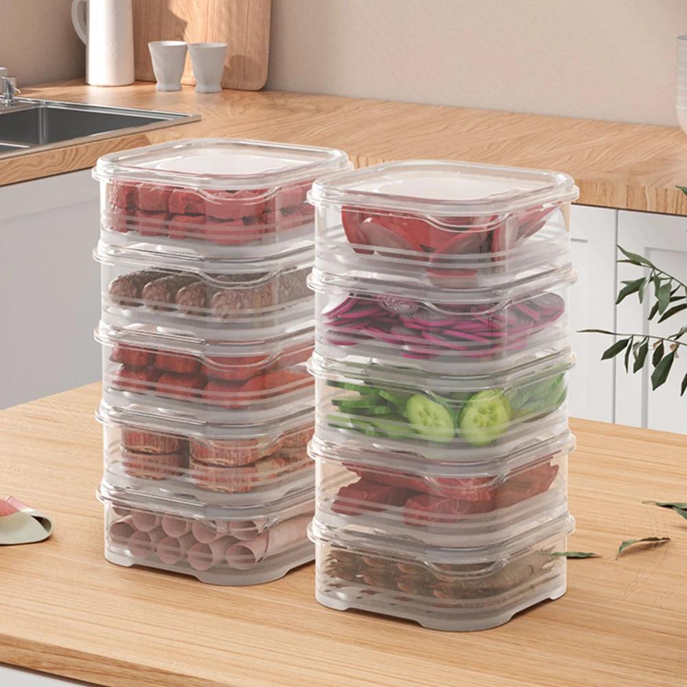 Refrigerator Frozen Product Storage Box Food Grade Material Meat Vegetables Fruits Freshness Storage Packaging Box Durable
