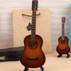 2pcs Miniature Guitar Model with Stand 15cm Mini 6 Strings Classic Guitar Gift for Musical Instrument Lovers
