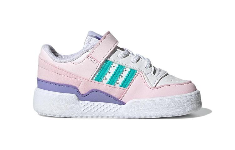 adidas Originals FORUM Low El I Casual Low Top Toddler Shoes Pink White Infant And Toddler GY8200