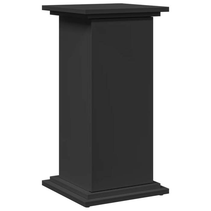 VidaXL Pedestal with Storage Black 31x30x60 Cm Engineered Wood, Display Case, Display Stand, Presentation Shelf, Stand 854617