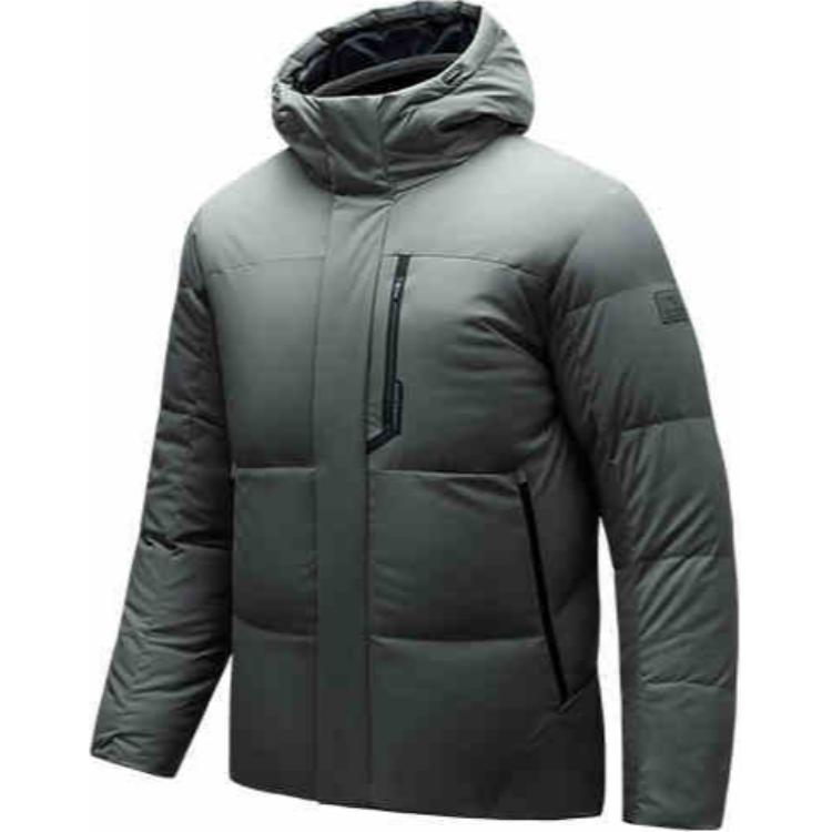 

Anta Warm Series Water Resistant Hooded Down Jacket Midnight Grey Men 152447908N-3 2XL