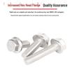 GUWANJI 304 Stainless Steel Hex Flange Head Bolt with Washer