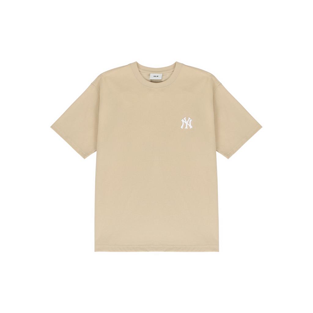 New MLB T Shirt Unisex Beige Yellow 3ATS33023-50BGS