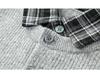 Men's Trendy Korean Style Plaid Knit Sweater with Shirt Collar - Warm, Loose Fit (Autumn/Winter)